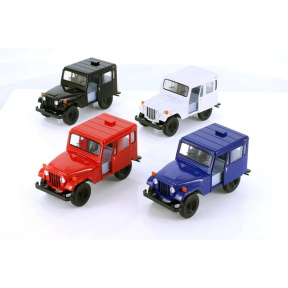 Kinsmart 1971 Jeep DJ-5B Diecast Car Set - Box of 12 1/26 scale Diecast Model Cars, Assorted Colors