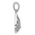 thumbnail image 4 of Auriga Fine Jewelry 925 Sterling Silver Rhod-Plated Half Dome Teardrop Filigree Pendant for Women (L - 23.7mm, W - 11mm), 4 of 6