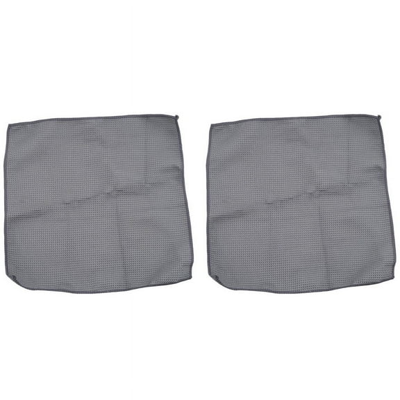 2Pc Car Wash Towel Glass Cleaning Water Drying Microfiber Window Clean Wipe Auto Detailing Waffle Weave For Kitchen Bath ,Dark Gray