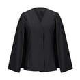 thumbnail image 4 of XFLWAM Women's Cape Blazer Split Long Sleeve Open Front Blazer Jacket Business Casual Suit Tops Cardigan Coats Black XXL, 4 of 6