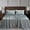 Dusty Blue, variant on Linen Sheets Set 4 count - Washed Linen Bedding Set with 16" Deep Pocket Fitted Sheet, Flat Sheet & 2 Pillowcases, Breathable Durable for  Seasons (Linen, )