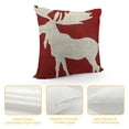 thumbnail image 4 of SHANXI  Moose Throw Pillow Cover,Abstract Animal Beast Antler Horned Reindeer Moose Burlap Pillow Cases Decorative for Women Girls Couch Sofa Bedroom Living Room  22x22in, 4 of 5