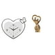 thumbnail image 1 of Reloj de pared en forma de corazón, decoración acrílica, diseño creativo, movimiento silencioso, arte de pared, figura de pareja, estatua, recuerdos,, 1 of 8