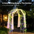 thumbnail image 3 of SCENDOR 107' H x82' W White Garden Iron Arch Arbor Gazebo, Ideal for Climbing Plants Outdoor, Wedding Arches Ceremony, 32LB, 3 of 6