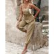 thumbnail image 3 of Monos de mujer de una pieza, pantalones cargo, pantalones largos informales, monos con tirantes, con cordones, ajustados, de cintura alta, sin mangas, 3 of 5