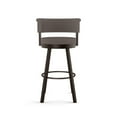 thumbnail image 4 of Strick & Bolton  Rosco Swivel Counter Stool Grey Polyester / Dark Brown Metal Polyester, Metal Swivel Counter height Polyester Single Modern &, 4 of 5