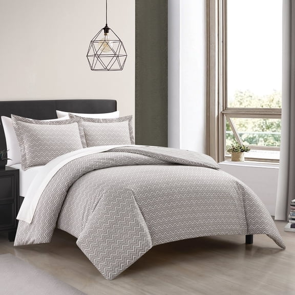 Blaine 2 or 3 Piece Duvet Cover Set Contemporary Two Tone Striped