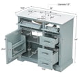 thumbnail image 2 of Kadyn Modern Bathroom Vanity,Bathroom Cabinet,36" Bathroom Vanity Set with Ceramic Undermount Sink, 2 Tip-Out Drawers & Soft-Close Hinges, Grey, 2 of 9