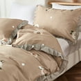 thumbnail image 5 of Move Over Yellow Floral Duvet Cover Set Queen Ruffle Flowers Bedding Sets Ruffle Pattern Microfiber No Filling, 5 of 10