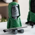 thumbnail image 5 of Easter Island Moai Statue Decor Handmade Statue With Smartphone Stand Home Office Ornament, 5 of 5