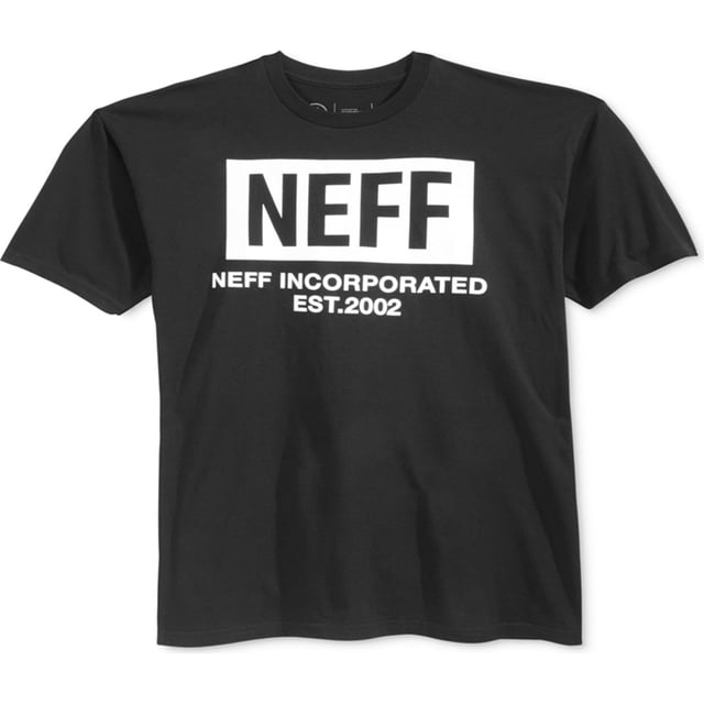 Neff New World - Camiseta gráfica para hombre, color negro, grande