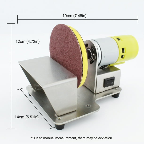 Yeacher Electric Rotary Polisher Table Disc Sander with 7 Variable Speed 20 Pieces 3 Inch Sanding Discs for Polishing Grinding Finishing of Wood