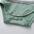 thumbnail image 4 of Newborn Infant Baby boy Clothes Long Sleeve Stripe Romper Hooded Pants Outfits Set Green 0-3 Months, 4 of 6