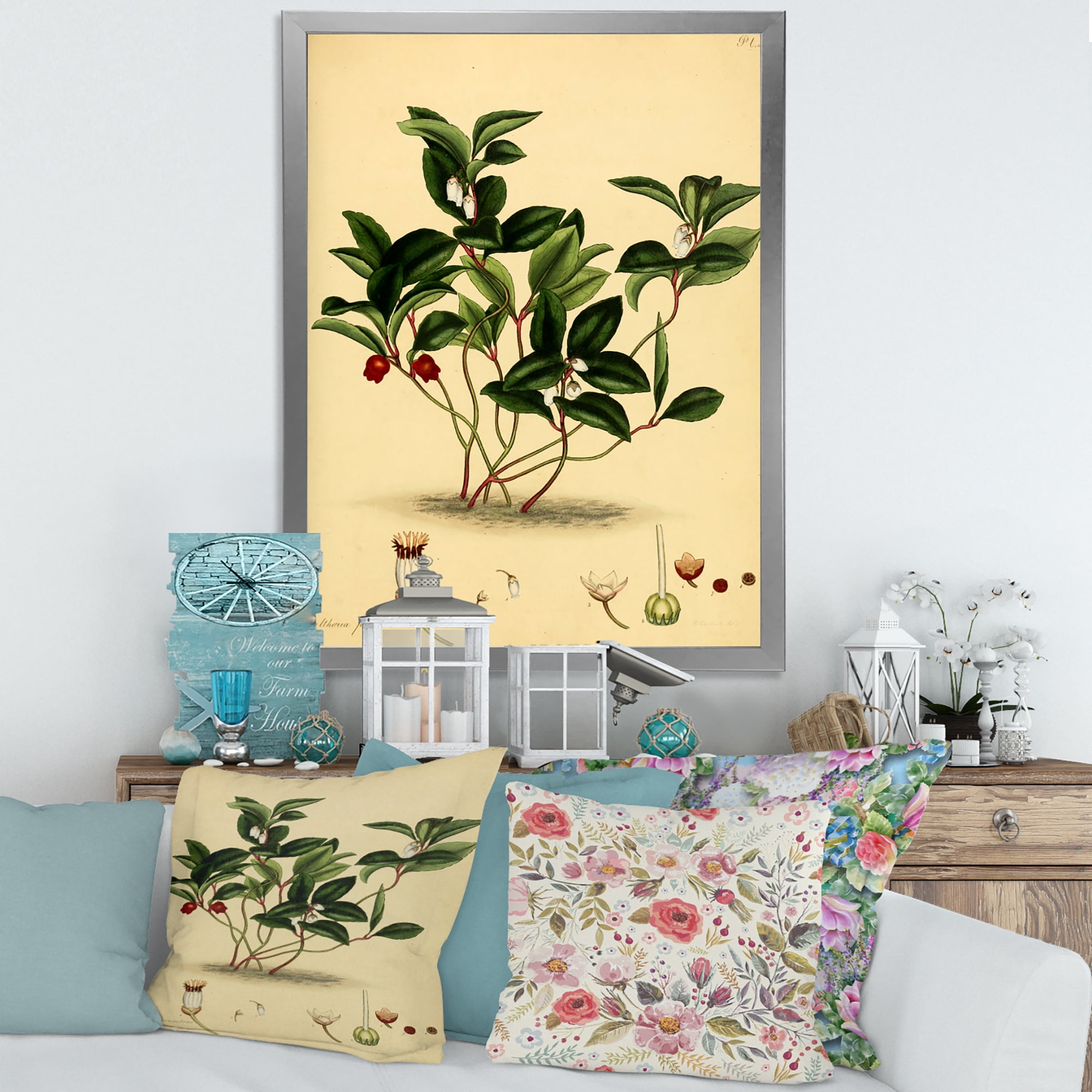 Designart 'Ancient Plant Life III' Traditional Framed Art Print