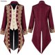 thumbnail image 2 of Chaqueta gótica victoriana estilo steampunk para hombre, frac de terciopelo morado vintage, levita medieval, uniforme renacentista, traje para hombre XXXL, 2 of 5