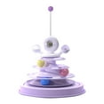 thumbnail image 2 of Interactive Cat Toy, Interactive Cat Toy with 3 Ball Tracks Safe Durable Anti Slip Easy Assembly Family Indoor Rotating Kitten Toy Suitable for All Cats, 2 of 7