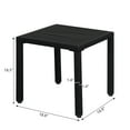 thumbnail image 6 of BTMWAY Outdoor Side Table, Black Metal Patio Dining Table, All-weather Tea Table Coffee Table for Balcony Porch Garden Backyard Poolside, 6 of 11