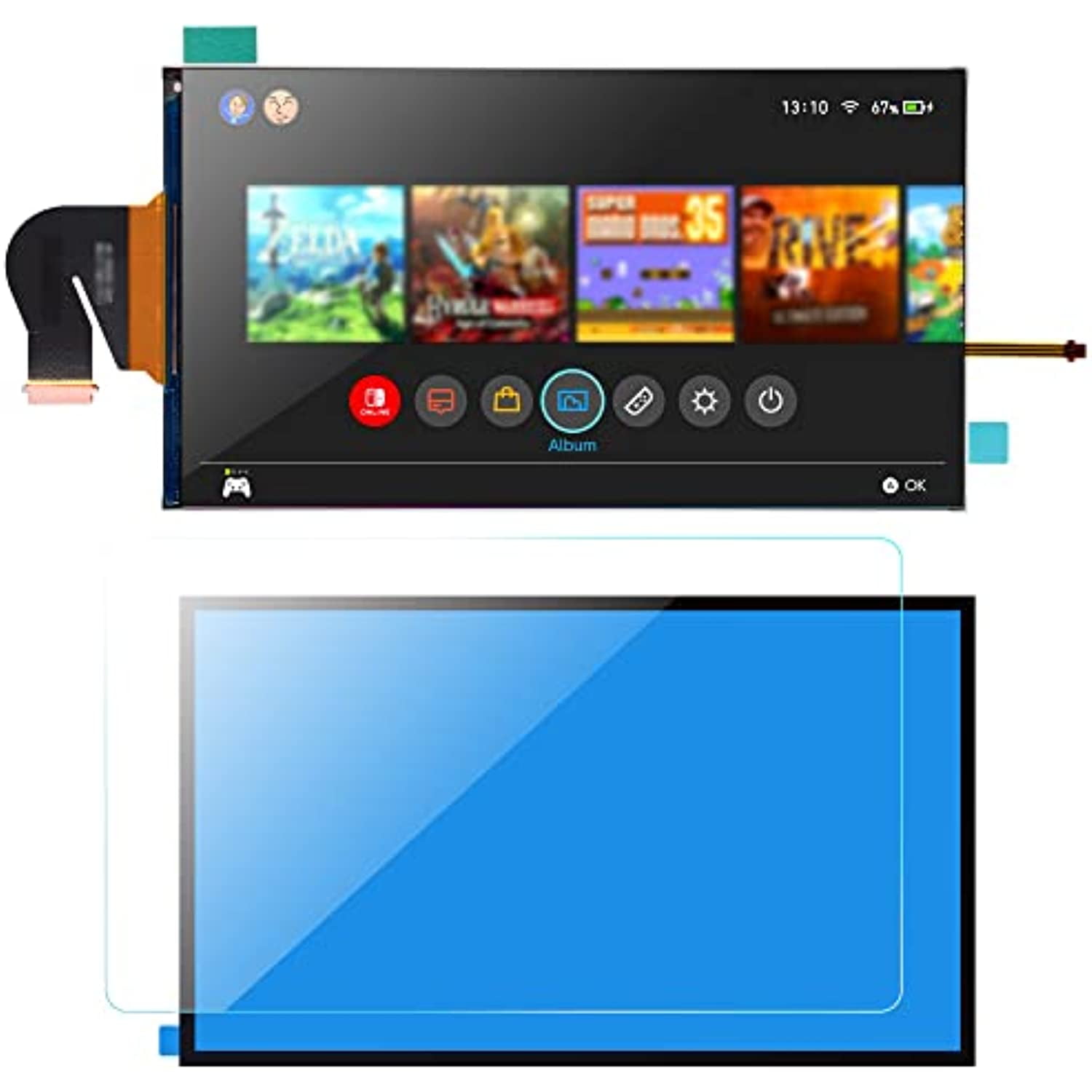 nintendo switch lite lcd screen replacement brands