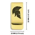 thumbnail image 2 of Stainless Steel Spartan Warrior Champion Classic Slim Money Clip Credit Card Holder, 2 of 2