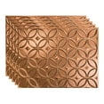 thumbnail image 2 of FASÃ„DE Rings Decorative Vinyl 18in x 24in Backsplash Panel in Polished Copper (5 Pack), 2 of 15