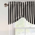 thumbnail image 4 of Black Striped Tie Up Valance Curtains for Windows, Kitchen Curtains Window Treatments, Modern Simple Farmhouse Beige Vintage Short Window Shades Valances for Bedroom Bathroom Cafe 54"x18", 4 of 8