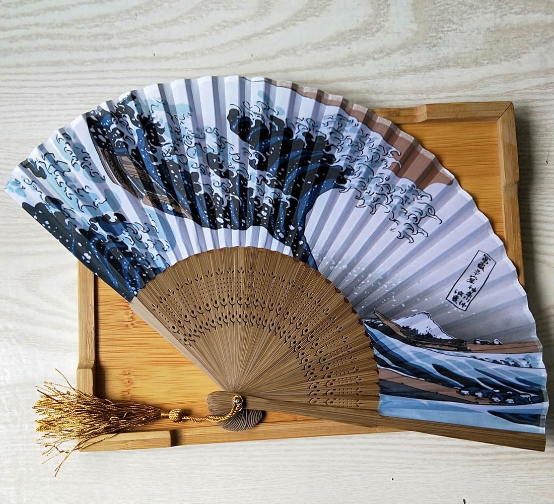 MIARHB Japanese Fridge Handheld Folding Fan with Traditional Japanese ...
