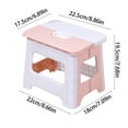 thumbnail image 3 of OAVQHLG3B Plastic Folding Stool with Non-Slip Dots, Convenient, Sturdy, and Space-Saving Non-Skid with Extra Stability, Boost to Hard to Reach Places Around The Home and Office, 3 of 6