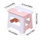 thumbnail image 3 of Taburete plegable de plástico | Silla plegable pequeña que ahorra espacio | Asiento portátil liviano para acampar en el patio de la oficina en casa | Multicolor duradero | 1 paquete | 22x18x19,5cm, 3 of 6
