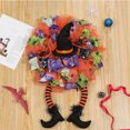 thumbnail image 1 of Guirnalda de bruja de Halloween con adornos de corona de bruja de araña únicos para puerta delantera Hugtrwg Para estrenar, 1 of 9