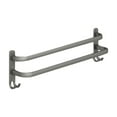 thumbnail image 2 of Gray Towel Rack, Without Punching, Storage Rack, Bathroom Hanging Rack, Wall Mounted, Towel Hanging Rod Pole, 2-in-1 Hook, Aluminum Alloy Material, Durable, Versatile, Easy Installation, 2 of 6