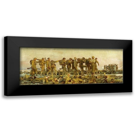 Sargent, John Singer 14x8 Black Modern Framed Museum Art Print Titled - Gassed