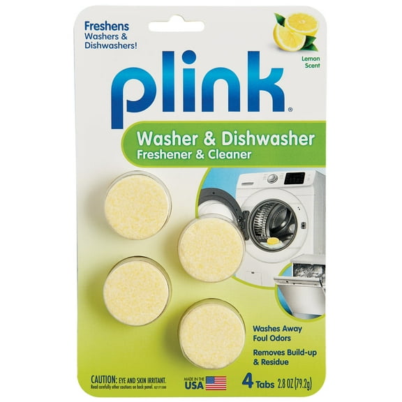 1PC Plink Plink 9024 Washer & Dishwasher Cleaner, Lemon Scent