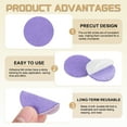 thumbnail image 3 of 50 Pcs Adhesive Felt Circles, 1/2" Round Non-Woven Felt Pads Stickers, Light Purple, 3 of 6