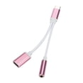 thumbnail image 1 of Cable adaptador y divisor de audio para auriculares VOSS USB tipo C a conector auxiliar de 3,5 mm, 1 of 3