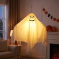 thumbnail image 5 of Halloween Hanging Ghost Decor, 25" White Ghost Pendant Ornaments,Outdoor Indoor Halloween Decor for Porch,Tree,Yard,Window,Garden,Spooky Flying Ghosts Props, 5 of 7