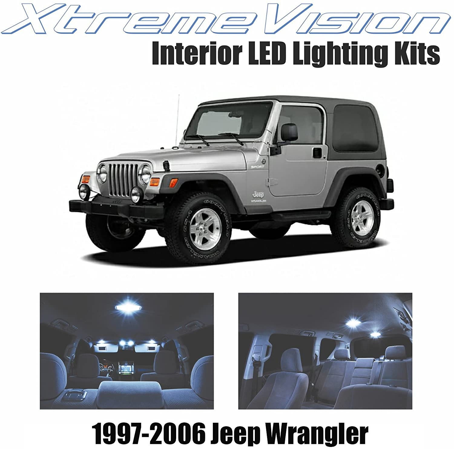 1 Pcs White LED Lights Interior Bulbs Lamps Fit All Jeep Wrangler 1997-2006 TJ 