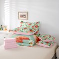 thumbnail image 6 of Manfei Cute Rustic Flower 7pcs Bedding Comforter Set,Sweet Strawberry Pattern Queen Bedding Sets,Red Green Queen Sheet Sets For Girls Teens,Breathable Home Decor Reversible, 6 of 8