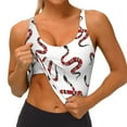 thumbnail image 3 of Hirioo Red Snake for Women's Sports Vest with Full-Print Design, Stretchy Fabric and Removable Pads-Medium, 3 of 8