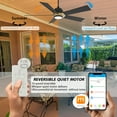 thumbnail image 3 of Smaair 52" Wifi Ceiling Fan with Remote and Dimmable LED Light for Smart Home, 3 of 7