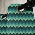 thumbnail image 3 of Ambesonne Teal Grommet Curtain, Chevron Style Geometric, 50" x 96", Mint Green Teal Black, 3 of 6