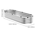 thumbnail image 6 of KFFKFF Metallic Elevated Garden Bed, Dimensions 4 x 2 x 1 ft, Outdoor Galvanized Planting Box, Open Bottom Design, Spacious Oval Shaped Raised Bed for Cultivating Vegetables, Blooms, Herbs, 6 of 9