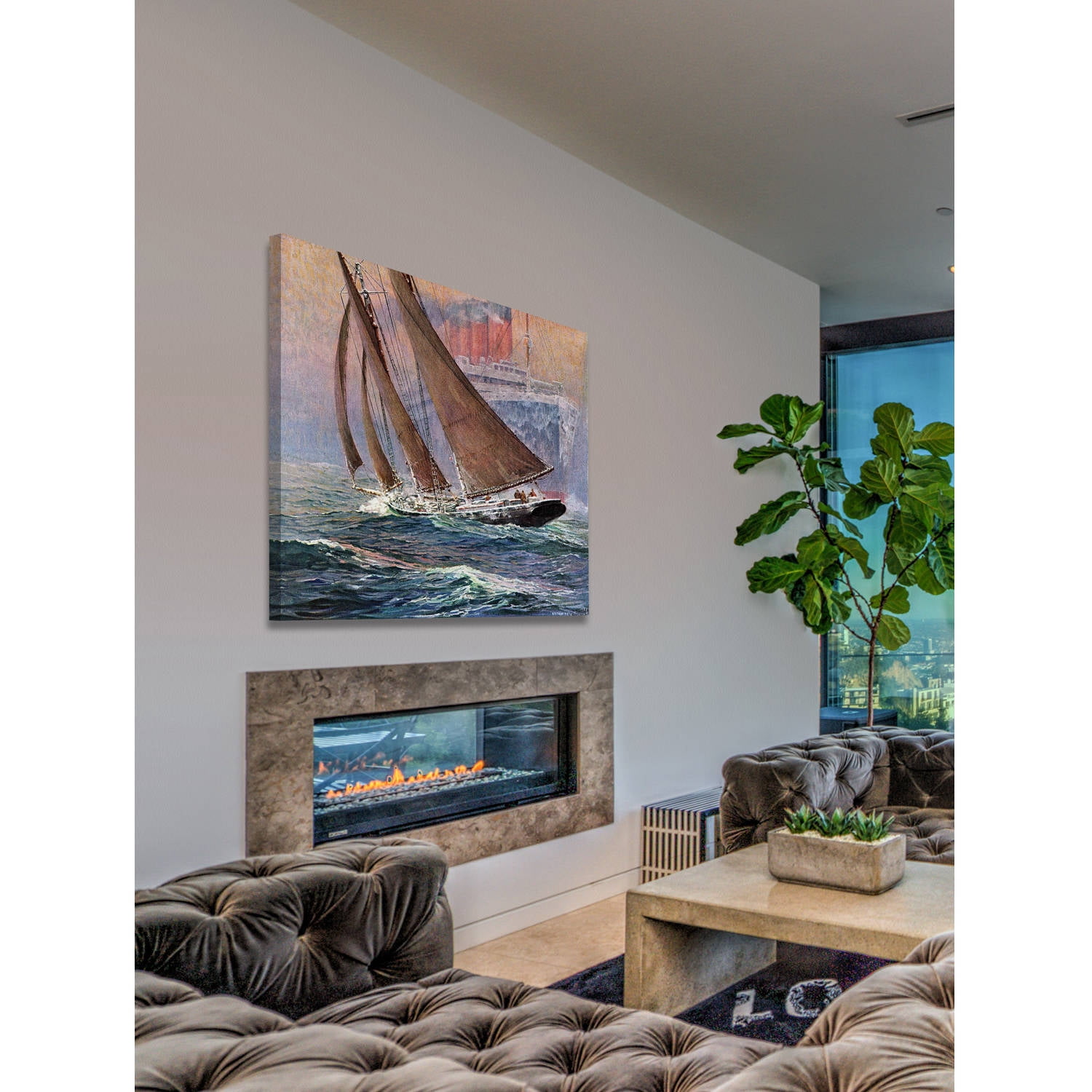 "Watch Those Waves!" Painting Print on Wrapped Canvas
