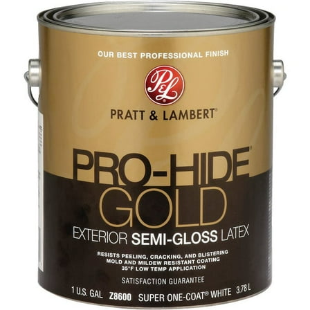 Pratt & Lambert Pro-Hide Gold Latex Semi-Gloss Exterior House Paint
