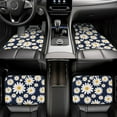 thumbnail image 7 of Pofeuu Daisy Floral Print Car Foot Mat Set of 4 Pieces - All-Weather Full Set Floor Mats for Cars Trucks SUVs, 7 of 7