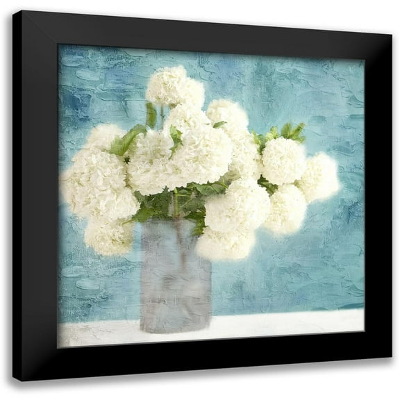 Allen, Kimberly 12x12 Black Modern Framed Museum Art Print Titled - Hydrangea Vase
