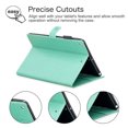 thumbnail image 6 of iPad 8th Gen Case 10.2", iPad 7th Generation Case Cover, Allytech Premium PU Leather Blossom Design Smart Cover Auto Sleep Wake Slim Lightweight Shockproof Folio Stand Case for Apple iPad 10.2",Green, 6 of 7