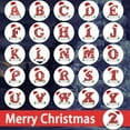 thumbnail image 6 of Dopebox Christmas 26 Letter Round Ornaments Christmas Tree Decoration Pendant, Christmas Initial with Red Hat Christmas Tree Round Pendant, DIY Christmas 26 Letters Alphabet Hanging Wood Ornaments (V), 6 of 8