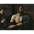 thumbnail image 3 of Guercino 18x15 Black Modern Framed Museum Art Print Titled - Saint John the Baptist in Prison Visited by Salome, 3 of 5