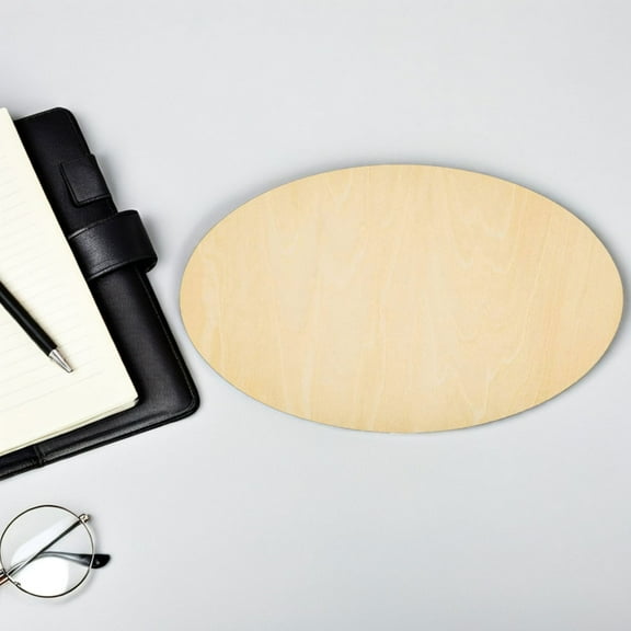 HONMEET 8Pcs Oval Unfinished Basswood Plaques for Painting and Home Decor Craft Supplies