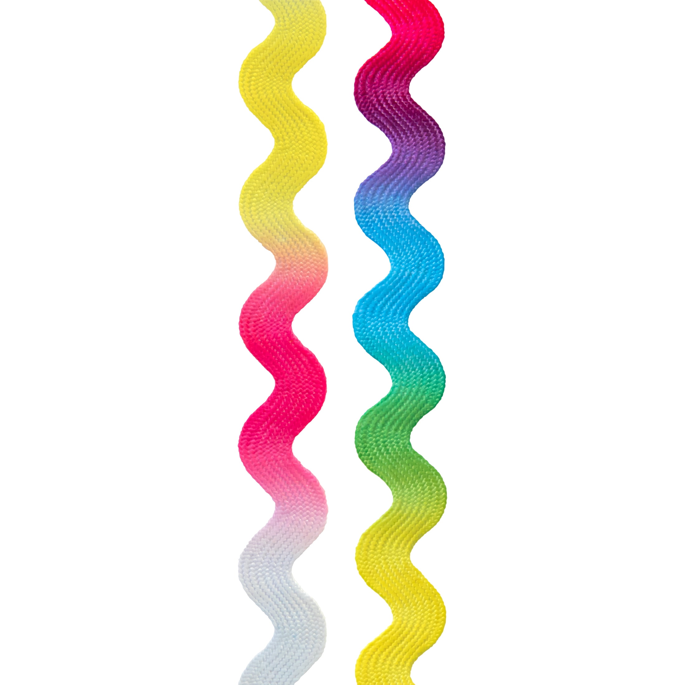 (2 pack) Wrights Rick Rack, Pastel Rainbow, 5/8" Jumbo Braided Printed Rick Rack For Sewing And Crafts, 2.5 Yards, 1 Each